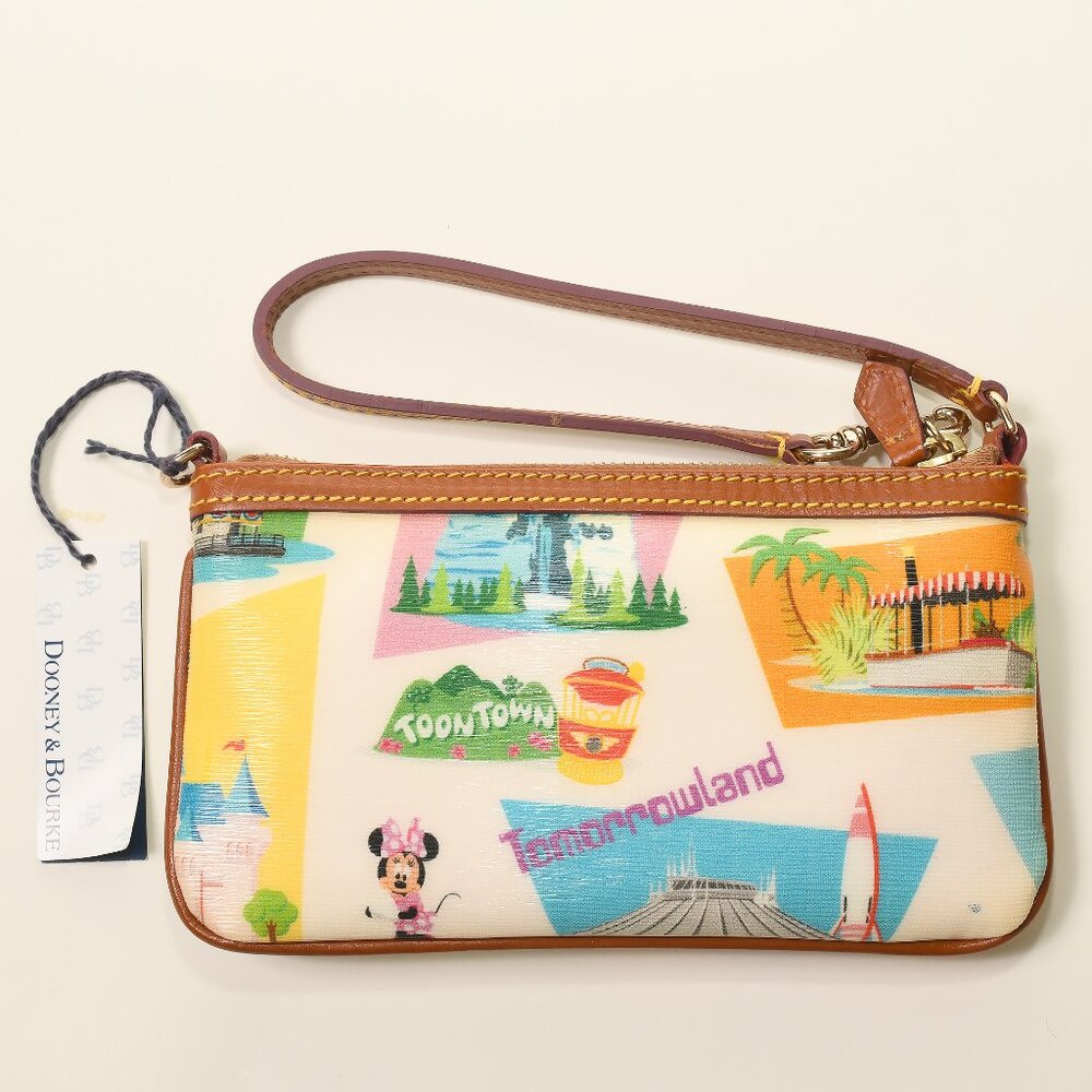 Disney Parks Dooney & Bourke Wristlet – Theme Park Icons – New w/ Tags - Picture 2 of 6